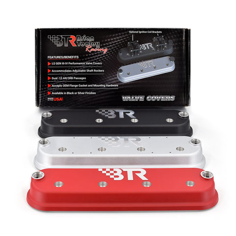 Brian Tooley Racing BTR LS Valve Cover Set (Pair) w/ LOGO