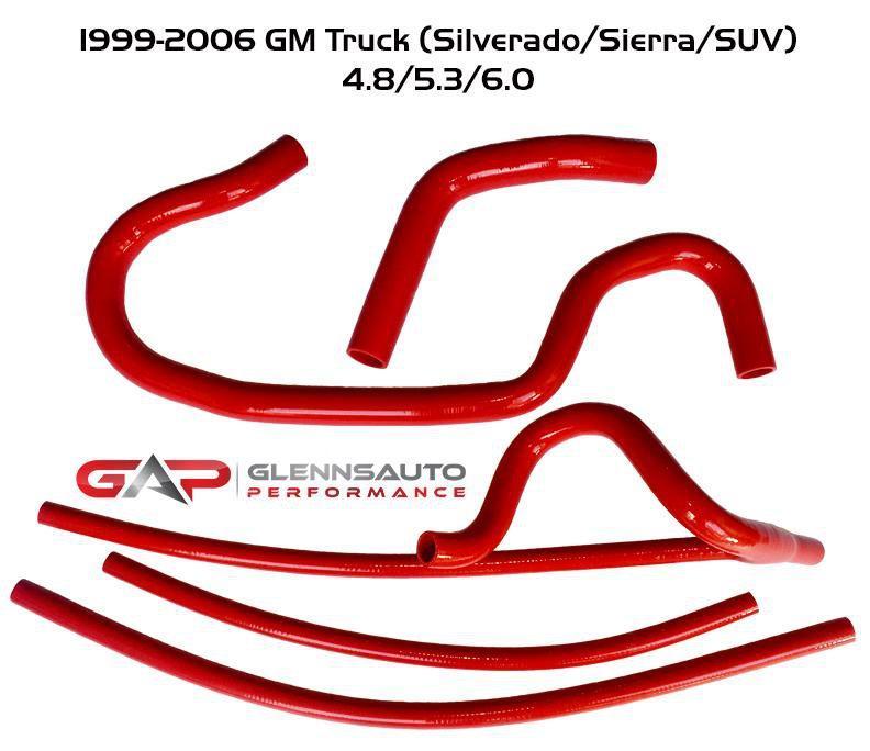 Molded Silicone Radiator Hose Kit for 99-07 Silverado/Sierra – Glenn's Auto  Performance
