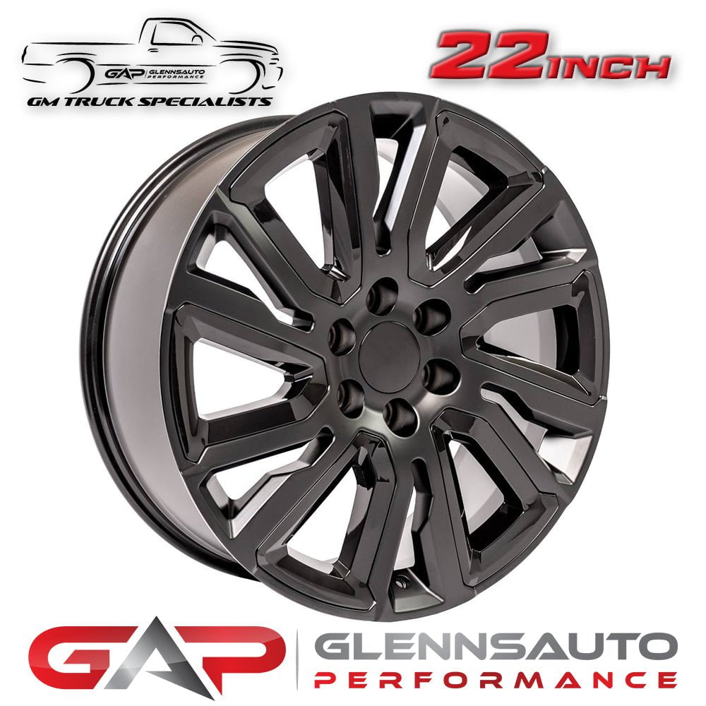 6-Lug 22x9 Gloss & Satin Black 