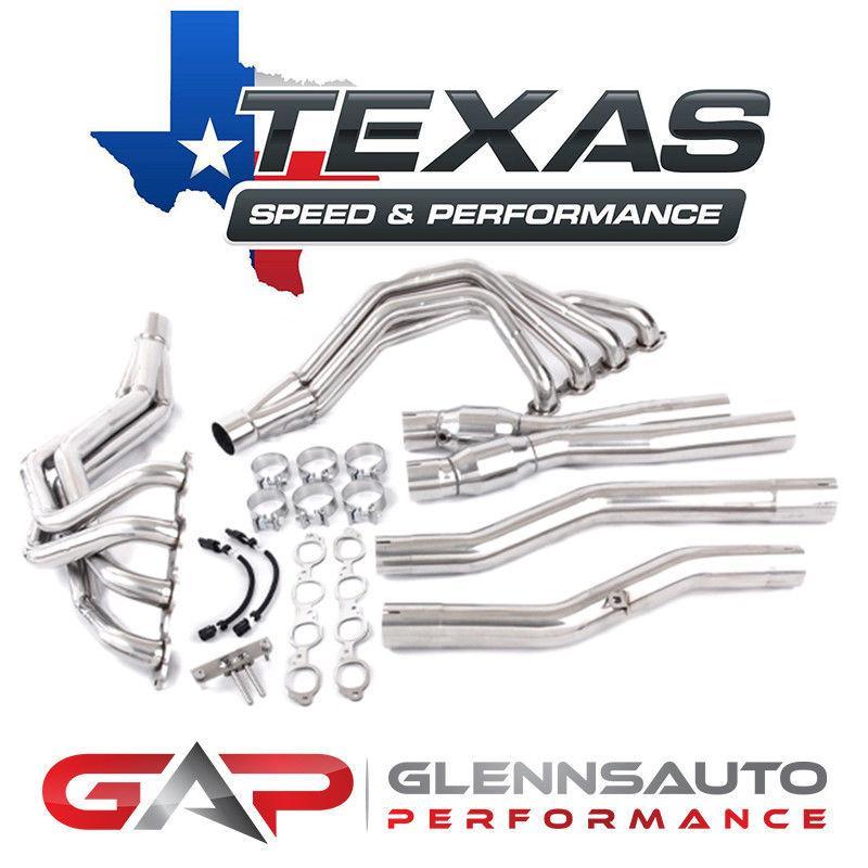 Texas Speed (TSP) 2014+ C7 & Z06 Corvette Long Tubes w/ Catted X-Pipe